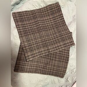 Set of 2 Zippered Pillow Covers Gray Geometric Pattern 17X17 NEW